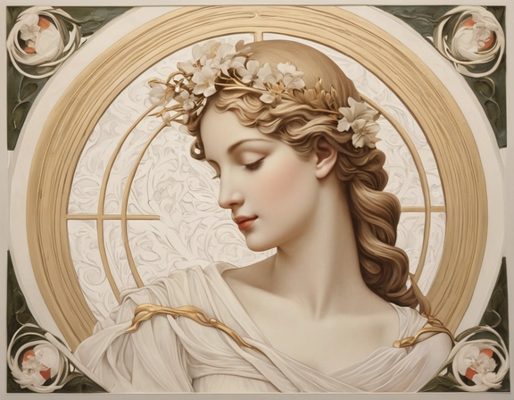 What is spiritual healing. Art Nouveau, Classicism Art depiction of a woman's portrait
